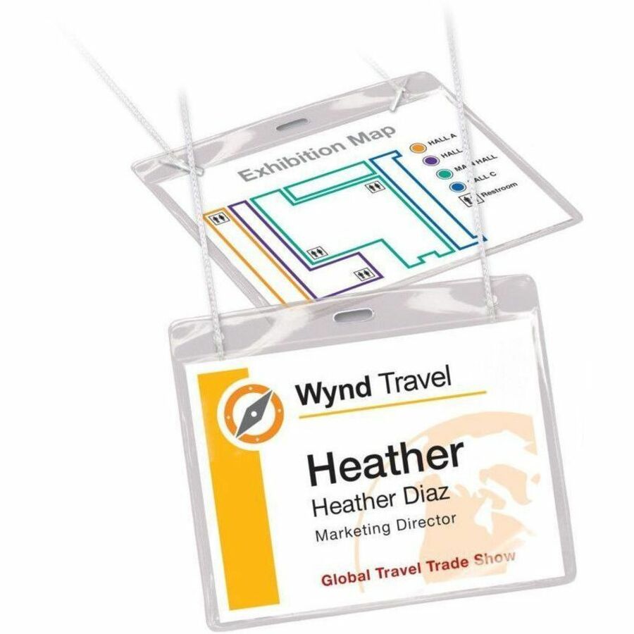 Avery Hanging Name Badge kit for Laser and Inkjet Printers, 4" x 3" - 74465