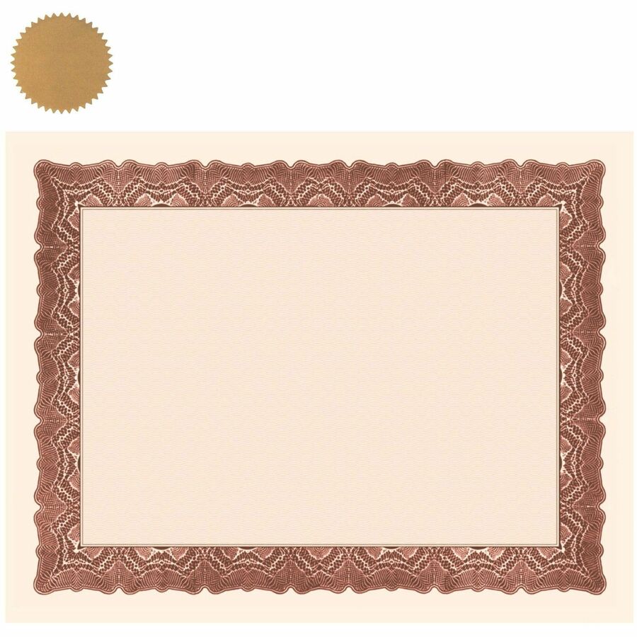 St. James® Certificates, 24 lb Paper, Gioche Red w/ Gold Seals, Pack of 25, 83404 - 83404