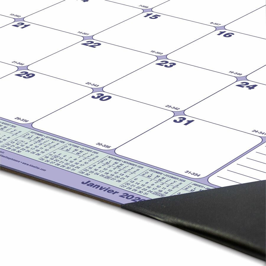 Blueline Monthly Desk Pad Calendar, 21-1/4" x 16" , Bilingual - C181731B