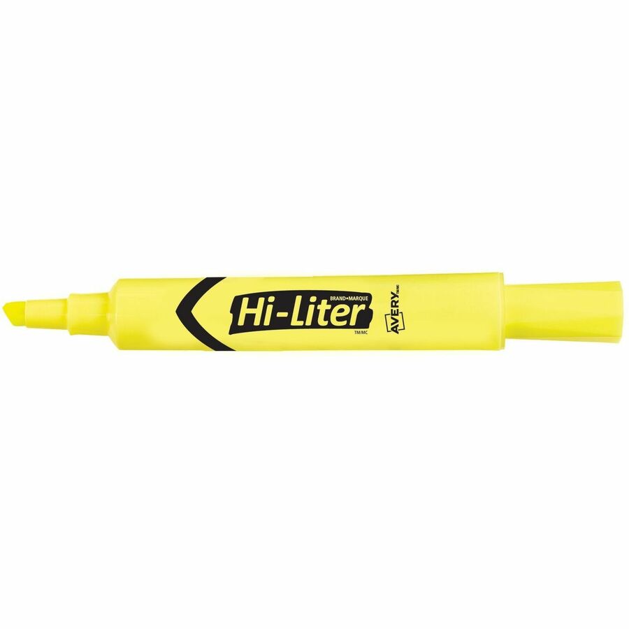 Avery® Desk Style HI-LITER®, Fluorescent Yellow - C83507
