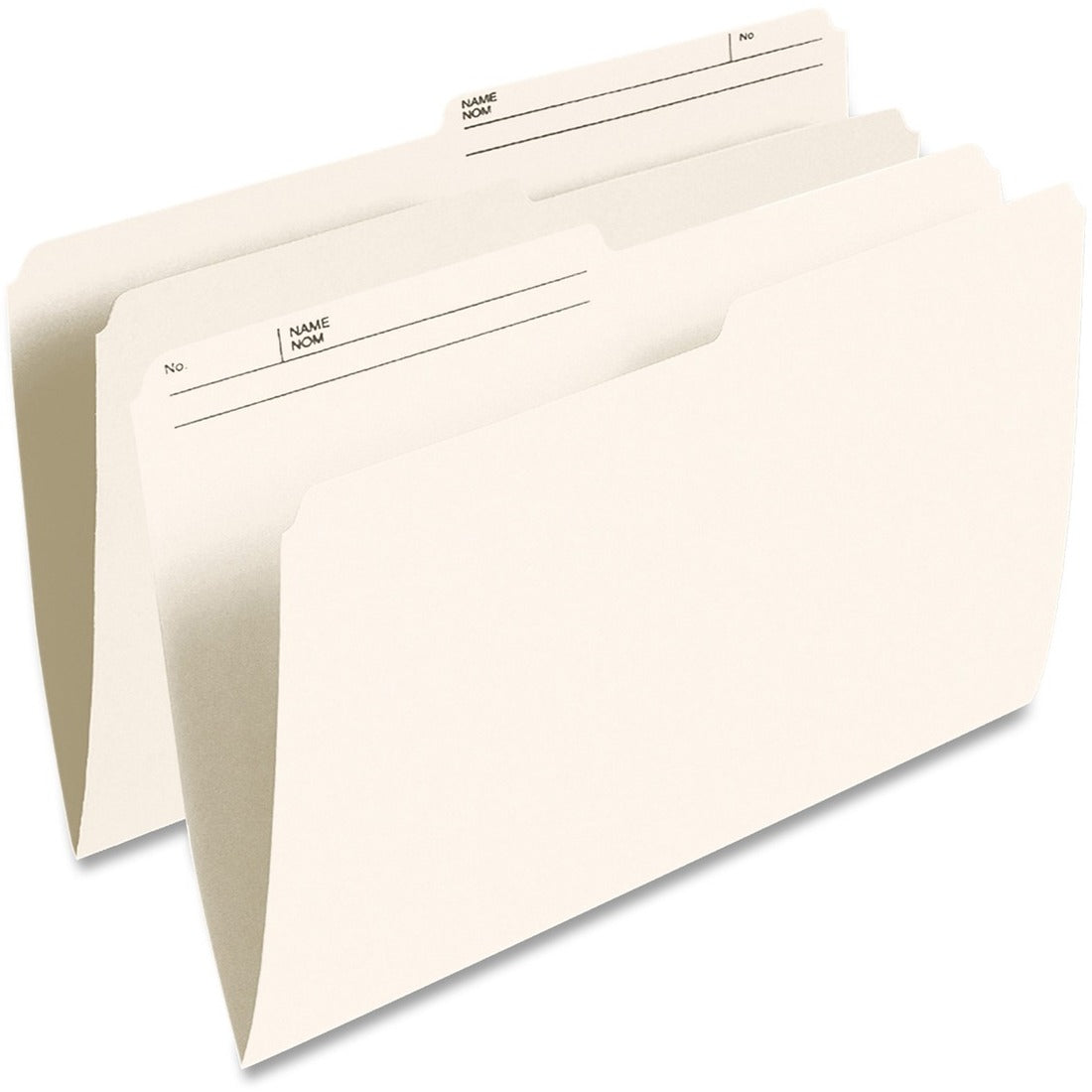 TOPS Oxford 1/2 Tab Cut Legal Recycled Top Tab File Folder