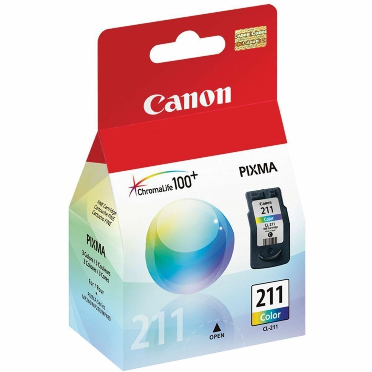 Canon CL-211 Original Inkjet Ink Cartridge - Cyan, Magenta, Yellow - 1 Each