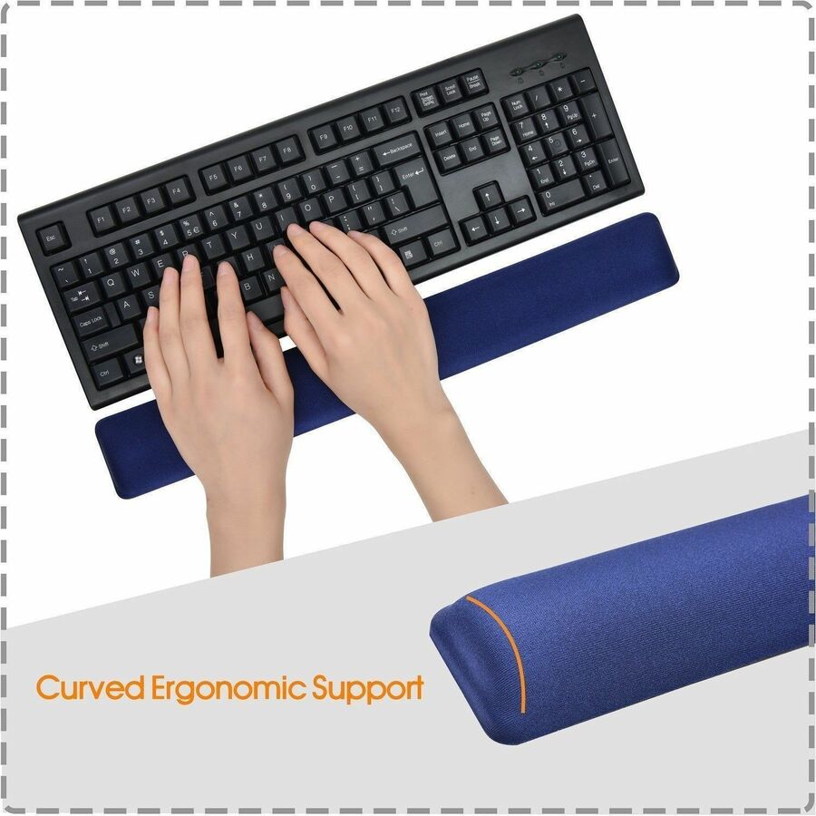 DAC® MP-128 Super-Gel Straight Edge Keyboard Palm Support, Blue - 02124