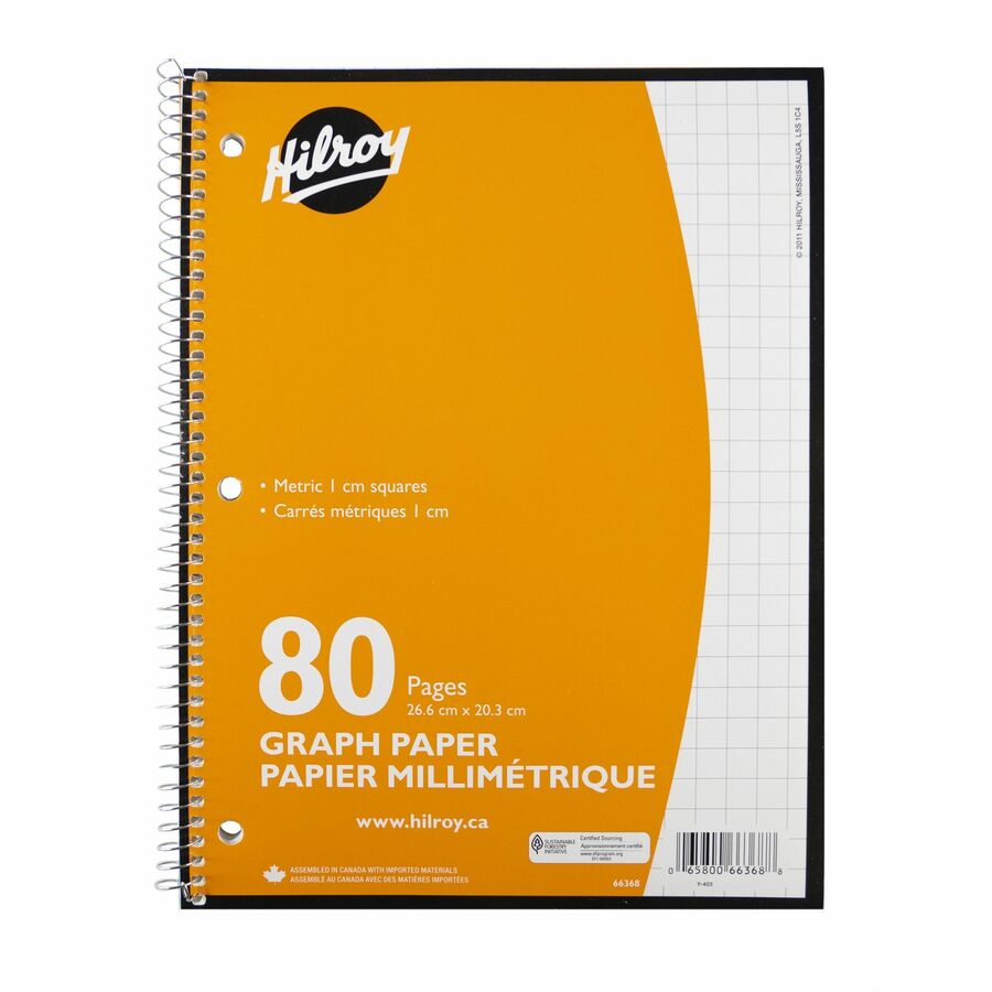 Hilroy Metric Graph Paper Coil Notebook - 66368