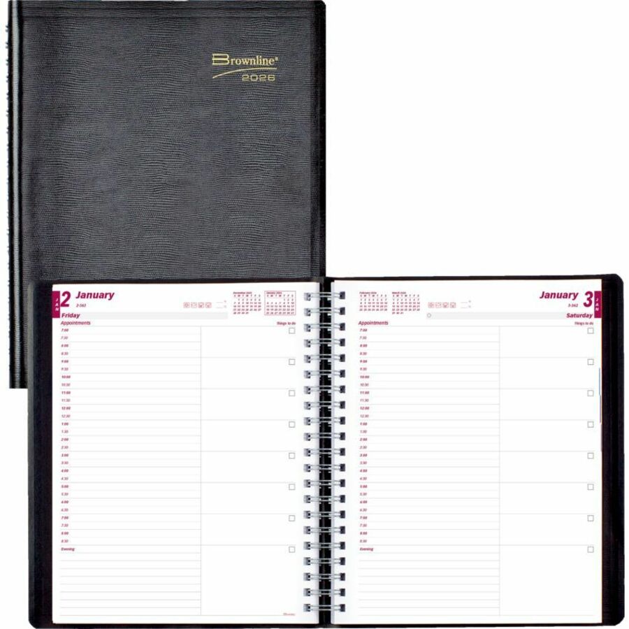 DAILY PLANNER EN 11X8.5" BLK