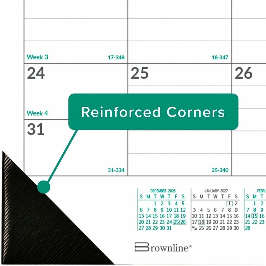 Blueline EcoLogix Monthly Desk Pad Calendar, 22" x 17" , English - C177437