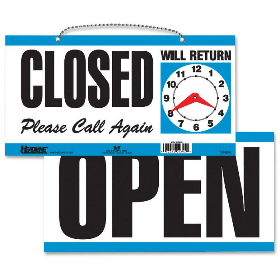 Headline Open/Closed 2-sided Sign