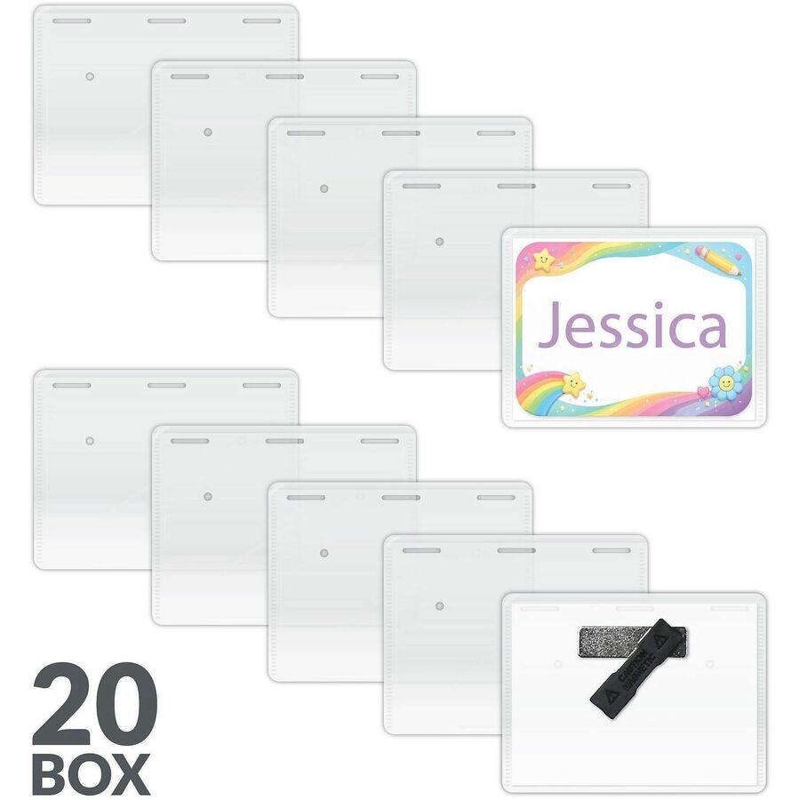 C-Line Laser/Inkjet Magnetic Name Badge Holder Kit - 92943