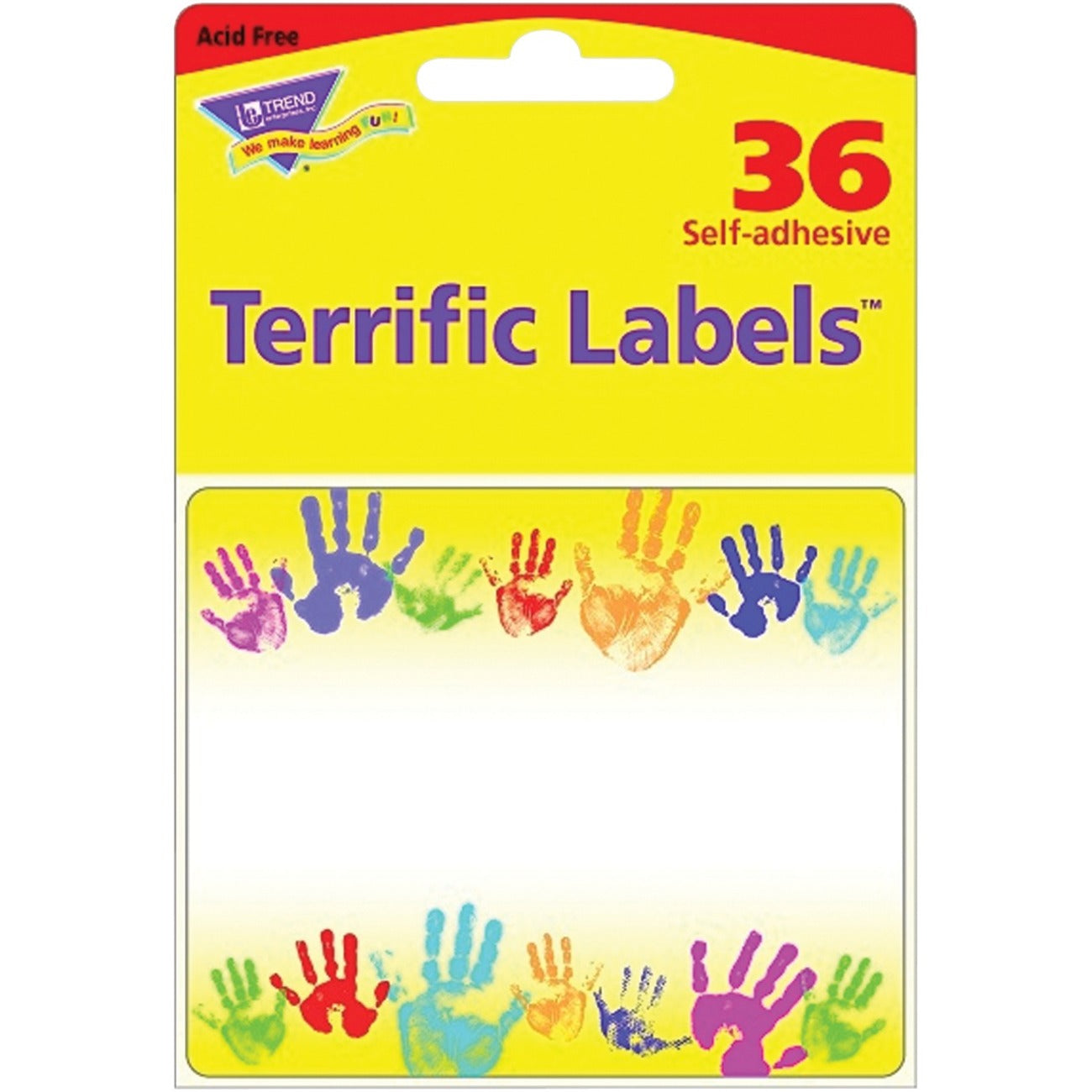Trend Rainbow Handprints Terrific Labels