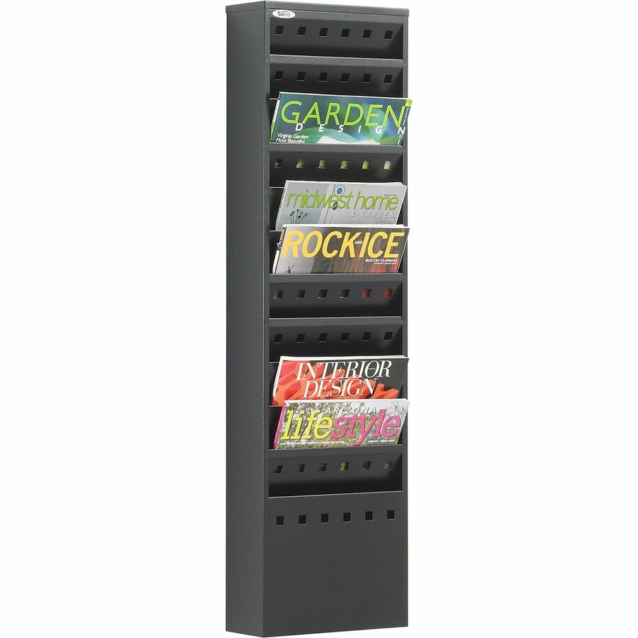 Safco 11-Pocket Steel Magazine Racks - 4321BL