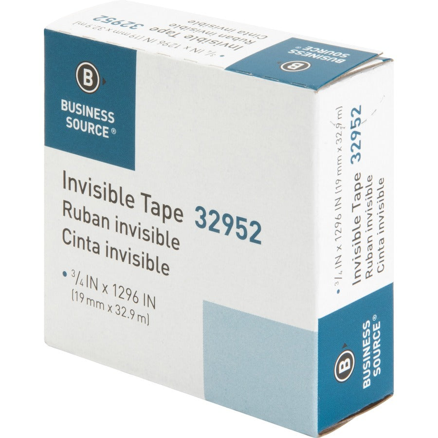 Business Source Invisible Tape Dispenser Refill Roll - 32952