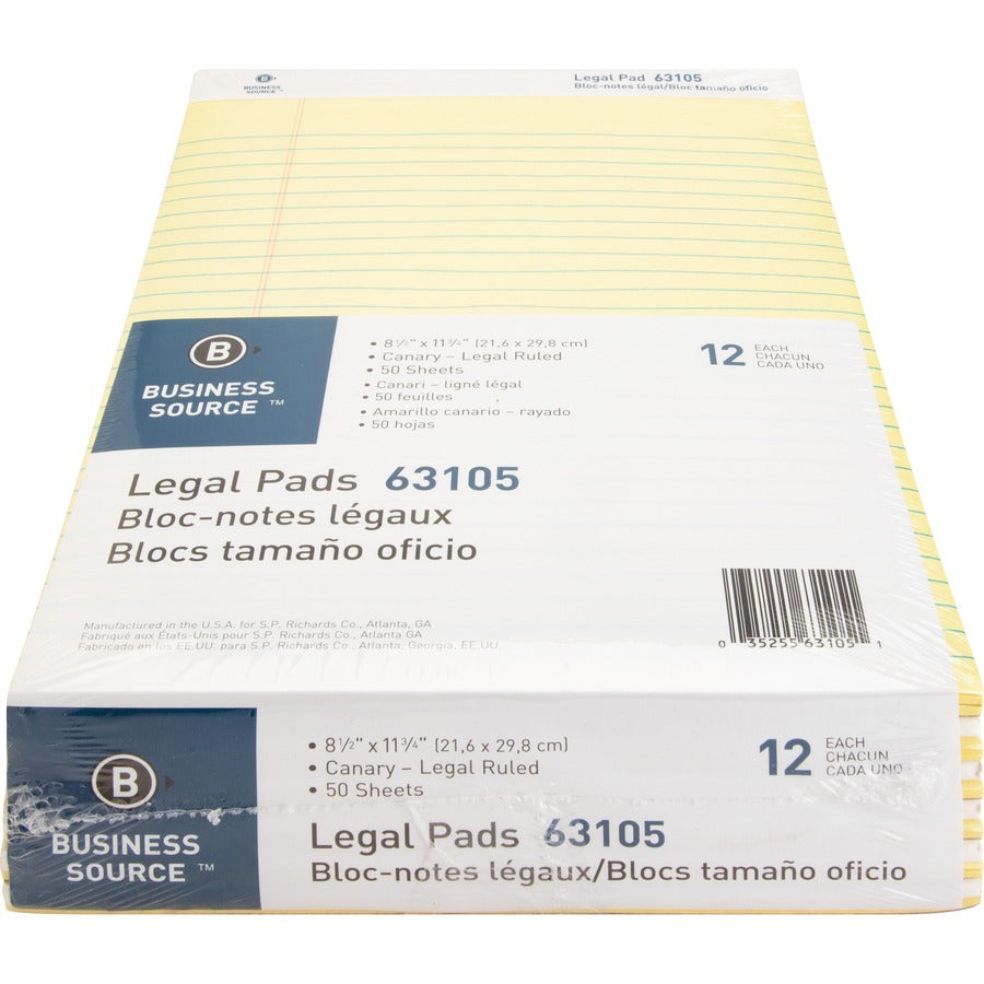 Business Source Micro-Perforated Legal Ruled Pads - 63105