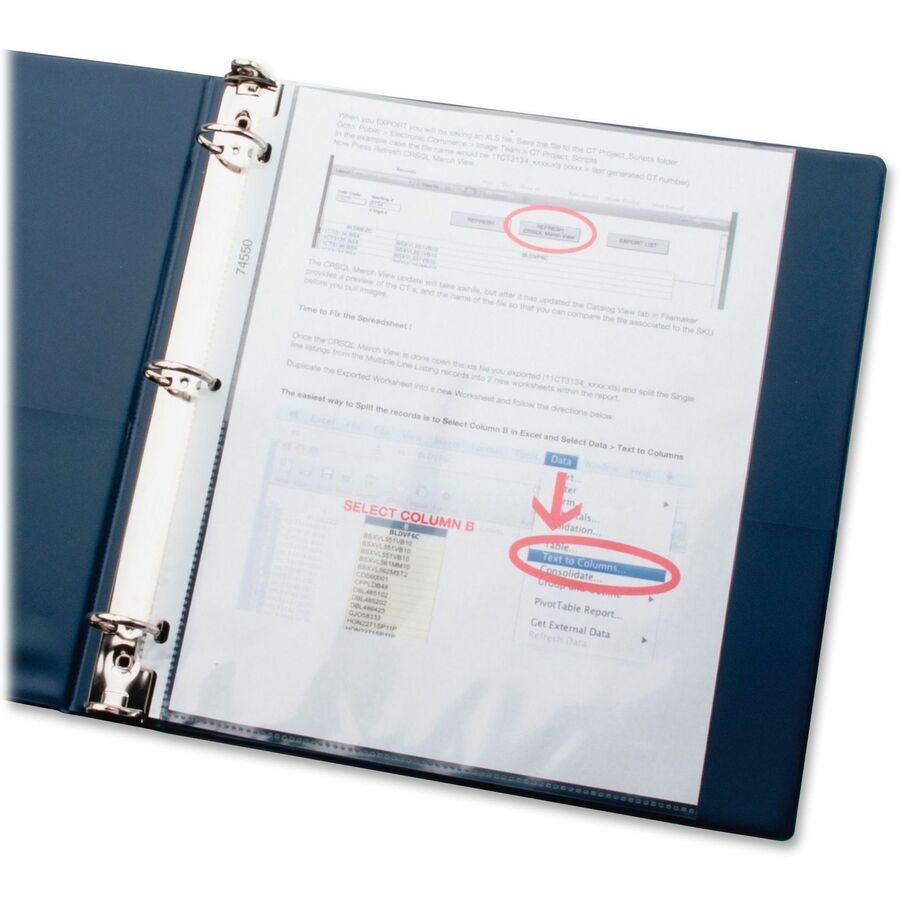 Business Source Top-Loading Poly Sheet Protectors - 74550