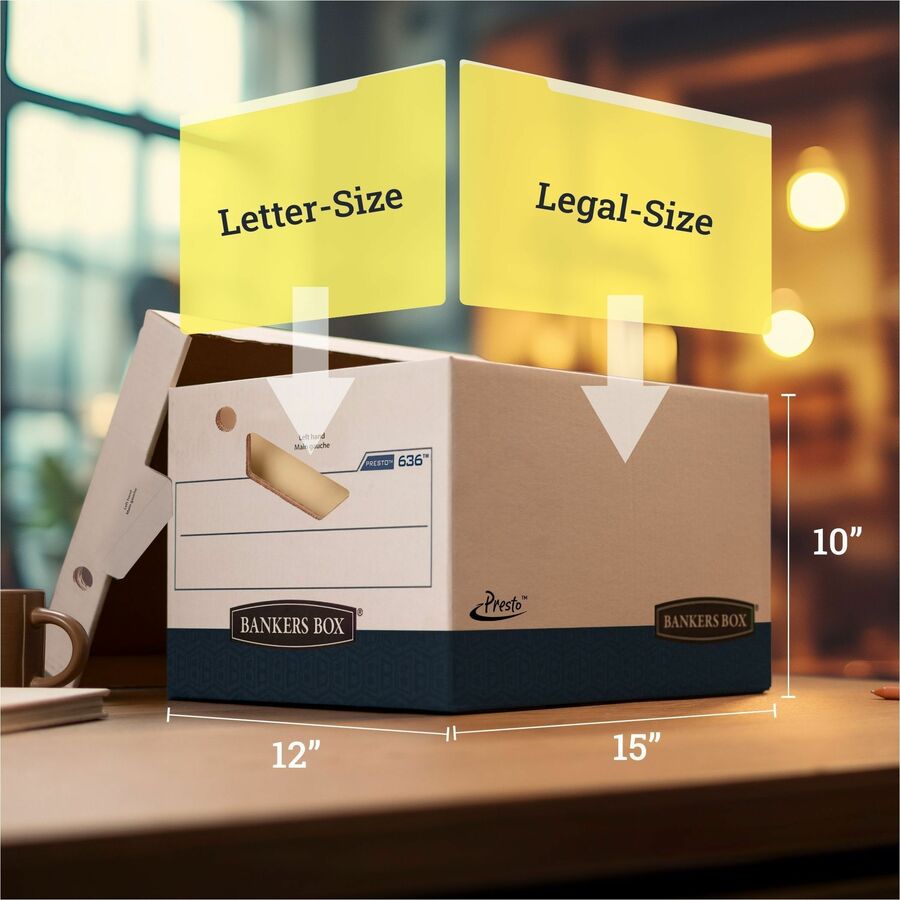 Presto™ w/Ergo Handles Storage Boxes - Letter/Legal 4pk - 0063602