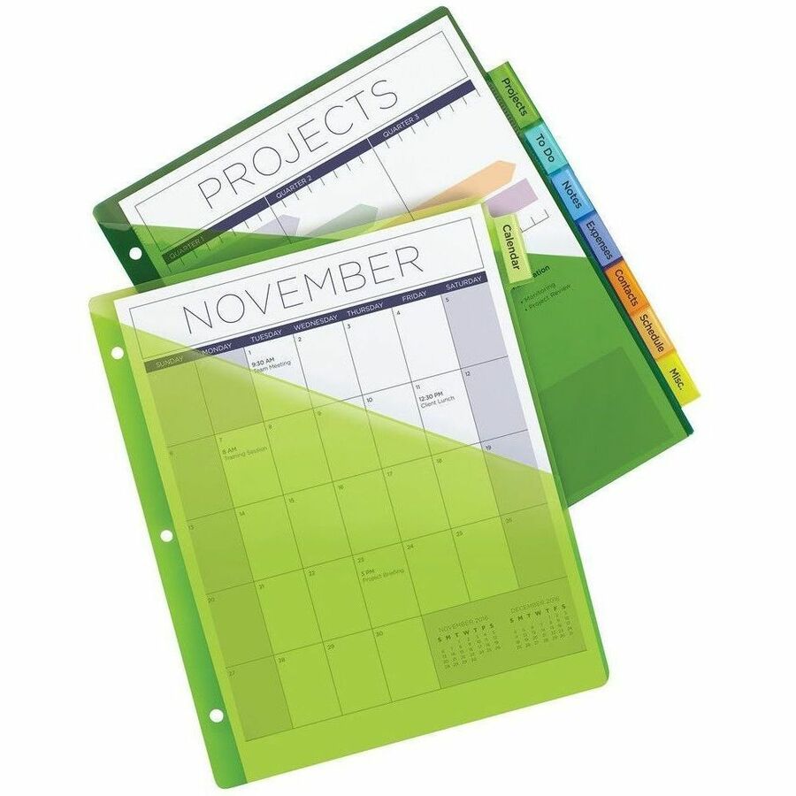 Avery Big Tab™ Insertable Plastic Dividers with Pockets for Laser and Inkjet Printers, 9-1/4" x 11-1/8" , 8 tabs - 11903