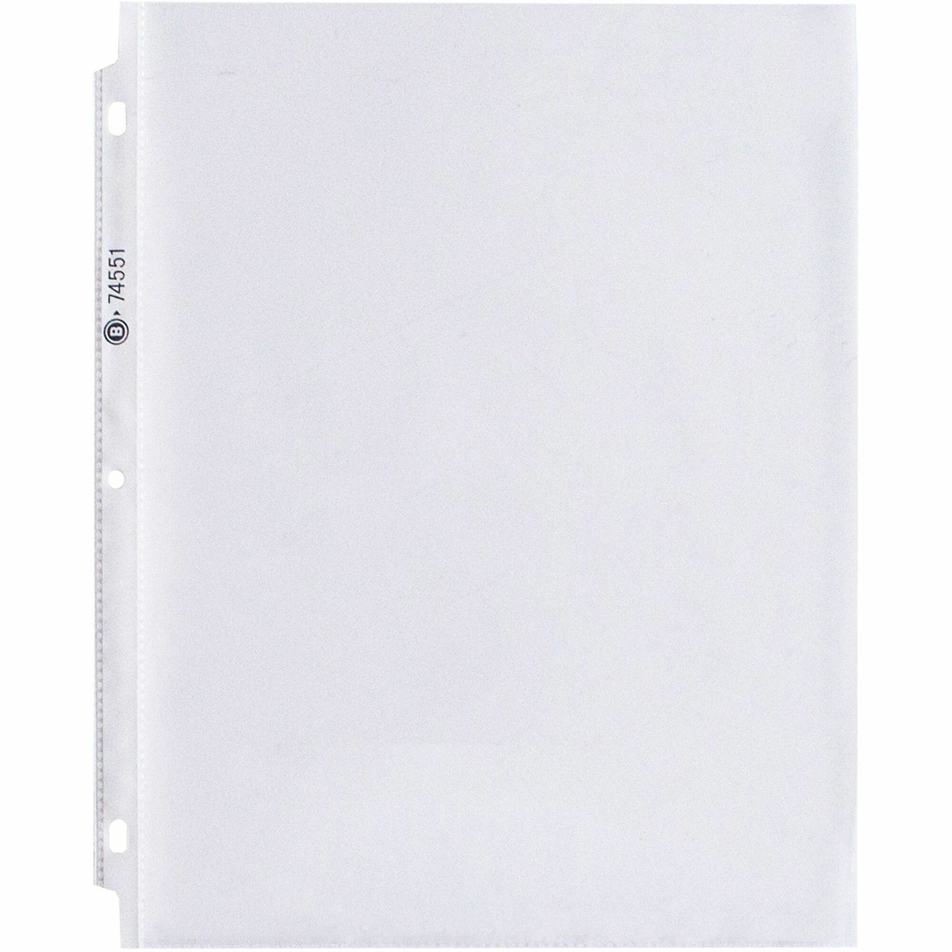 Business Source Top-Loading Poly Sheet Protectors