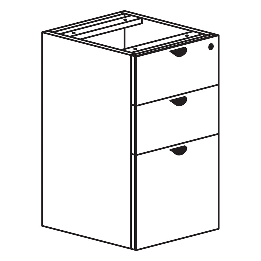 Heartwood Innovations Box/Box/ File Pedestal - INVFPUFSM