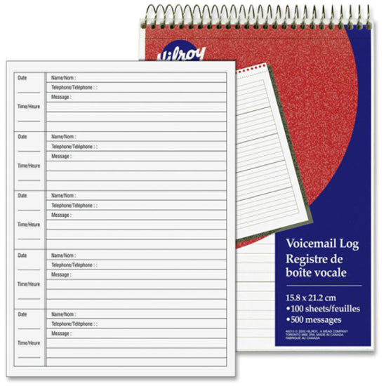 Hilroy 46215 Voicemail Log Book - 46215