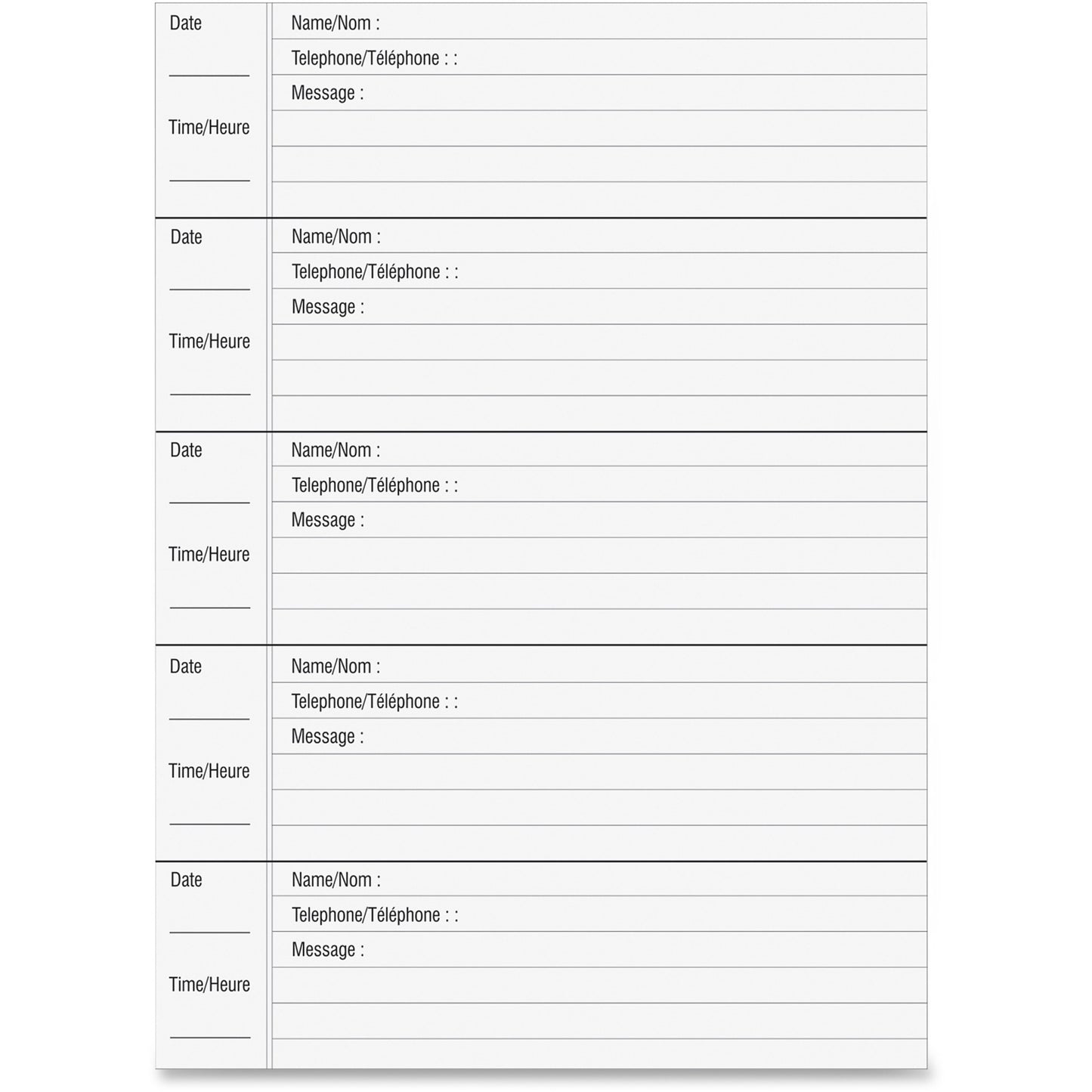 Hilroy 46215 Voicemail Log Book