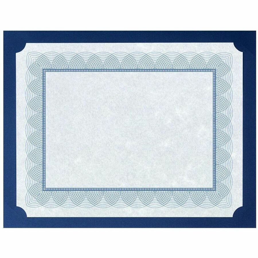 St. James® Presentation Cards/Certificate Holders, Non-Folding, Navy Blue Linen, Pack of 25, 83480 - 83480