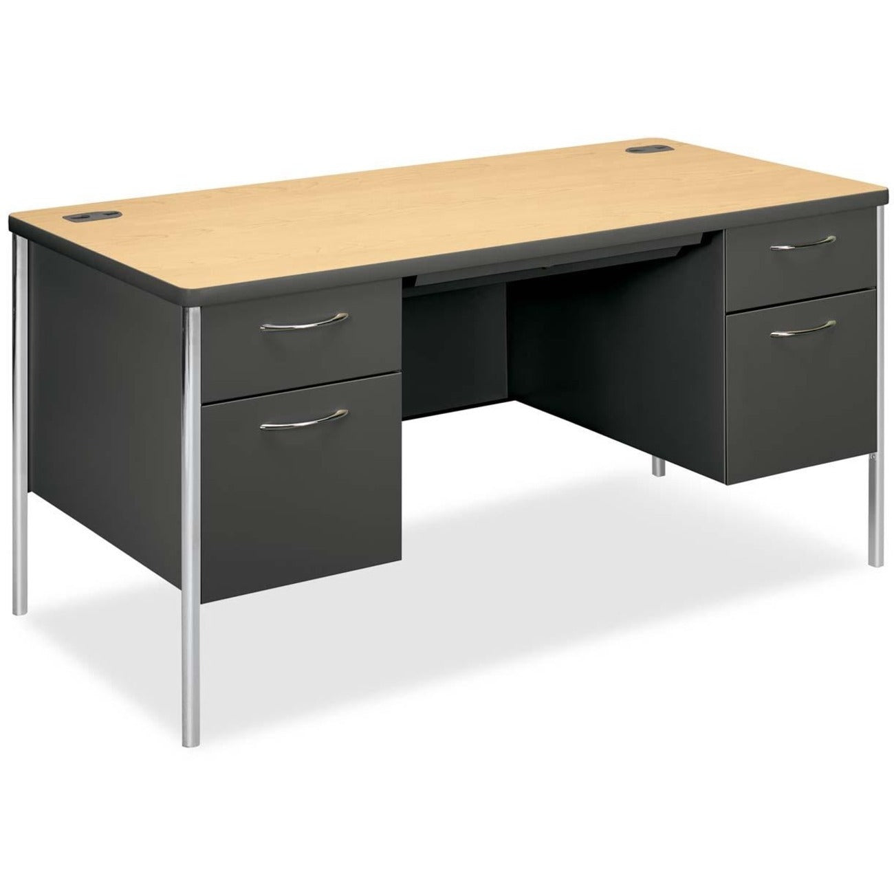 HON Mentor Double Pedestal Desk, 60"W