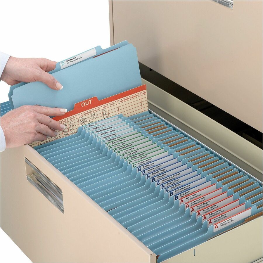 Smead 2/5 Tab Cut Letter Recycled Classification Folder - 14021
