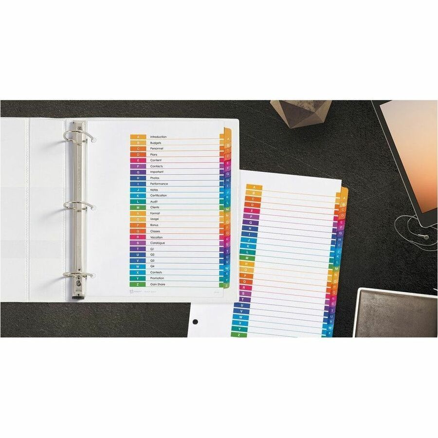 Avery Ready Index® Table of Contents Dividers Tabs A - Z, for Laser and Inkjet Printers - 11125