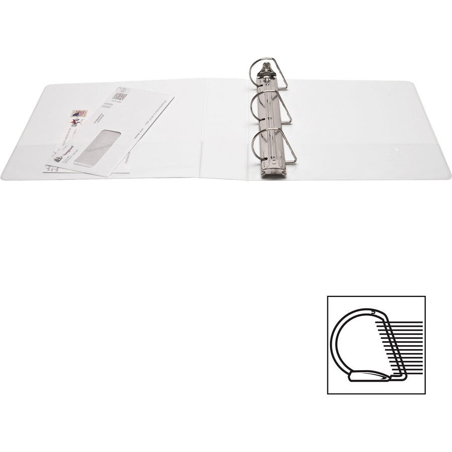 Business Source Basic D-Ring White View Binders - 28442
