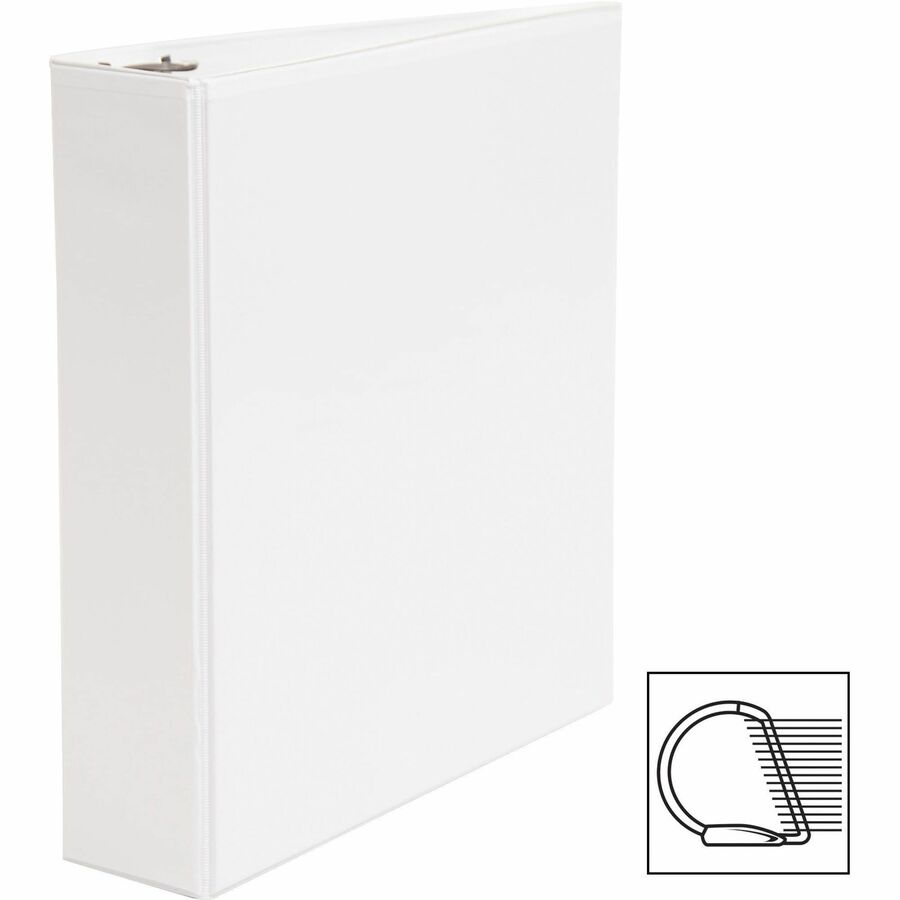 Business Source Basic D-Ring White View Binders - 28442