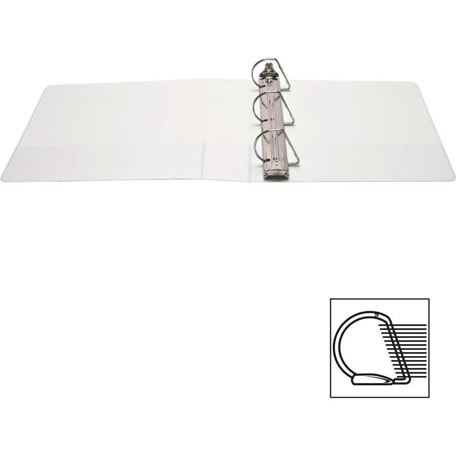 Business Source Basic D-Ring White View Binders - 28442