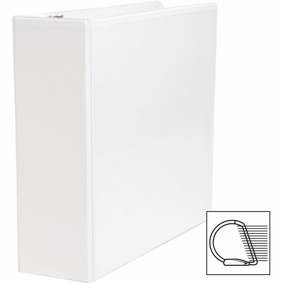 Business Source Basic D-Ring White View Binders - 28443