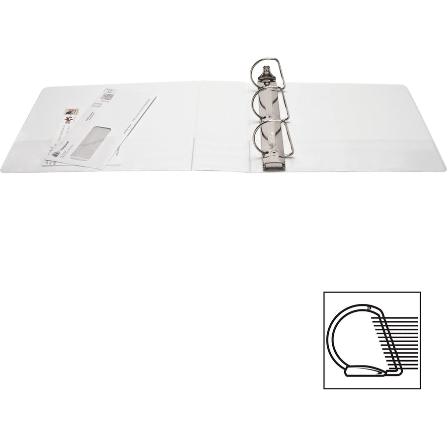 Business Source Basic D-Ring White View Binders - 28443