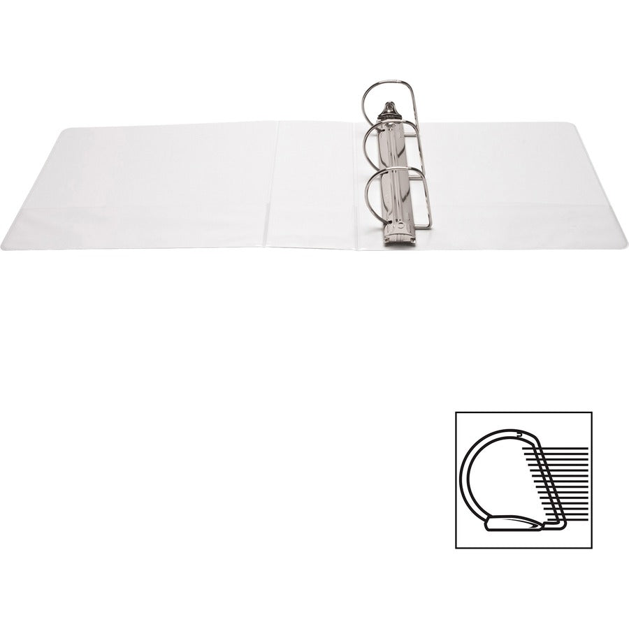 Business Source Basic D-Ring White View Binders - 28444