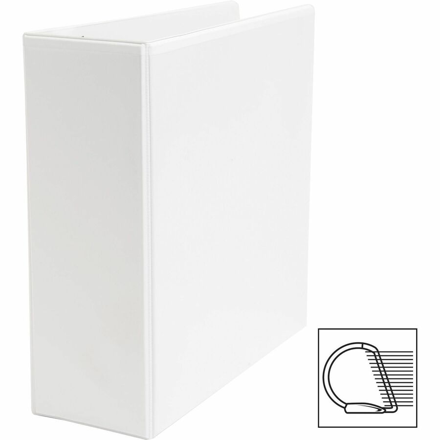 Business Source Basic D-Ring White View Binders - 28444