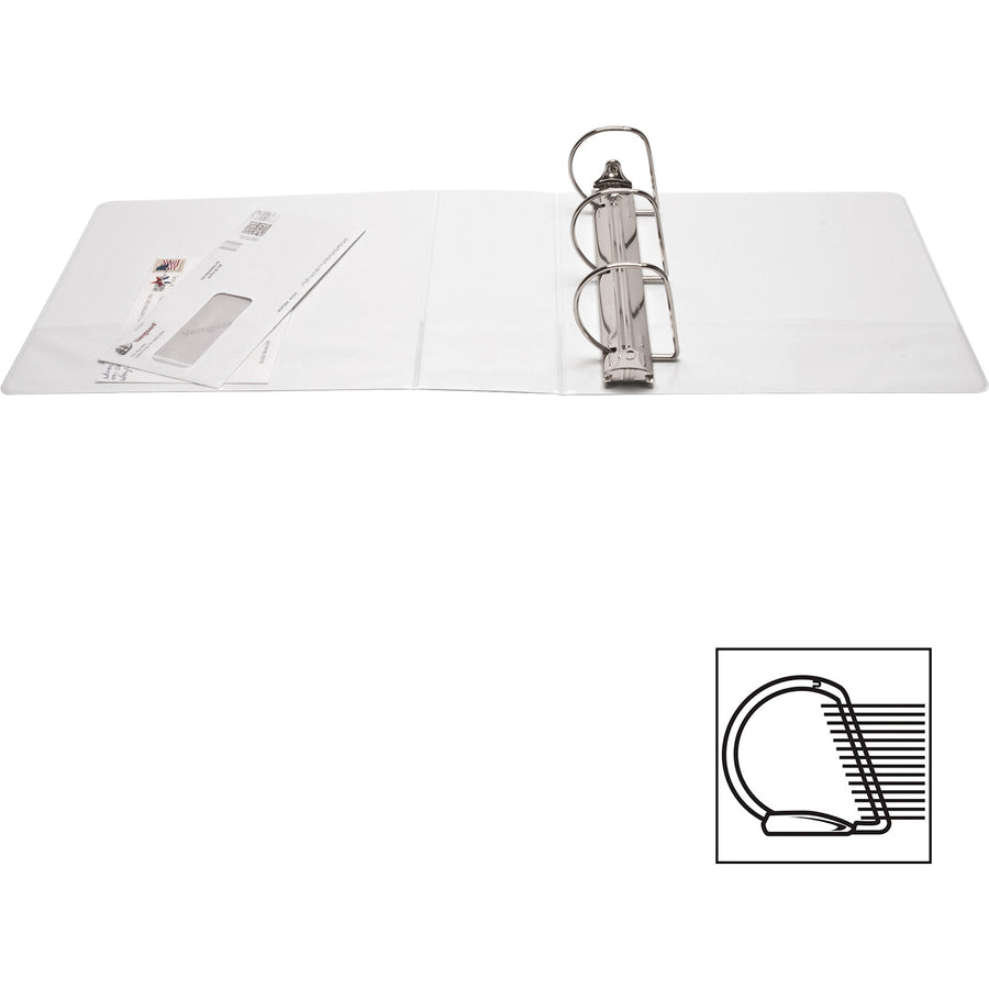 Business Source Basic D-Ring White View Binders - 28444