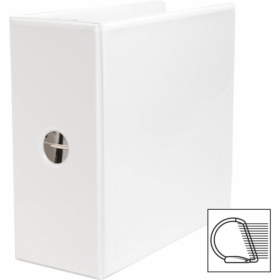 Business Source Basic D-Ring White View Binders - 28445