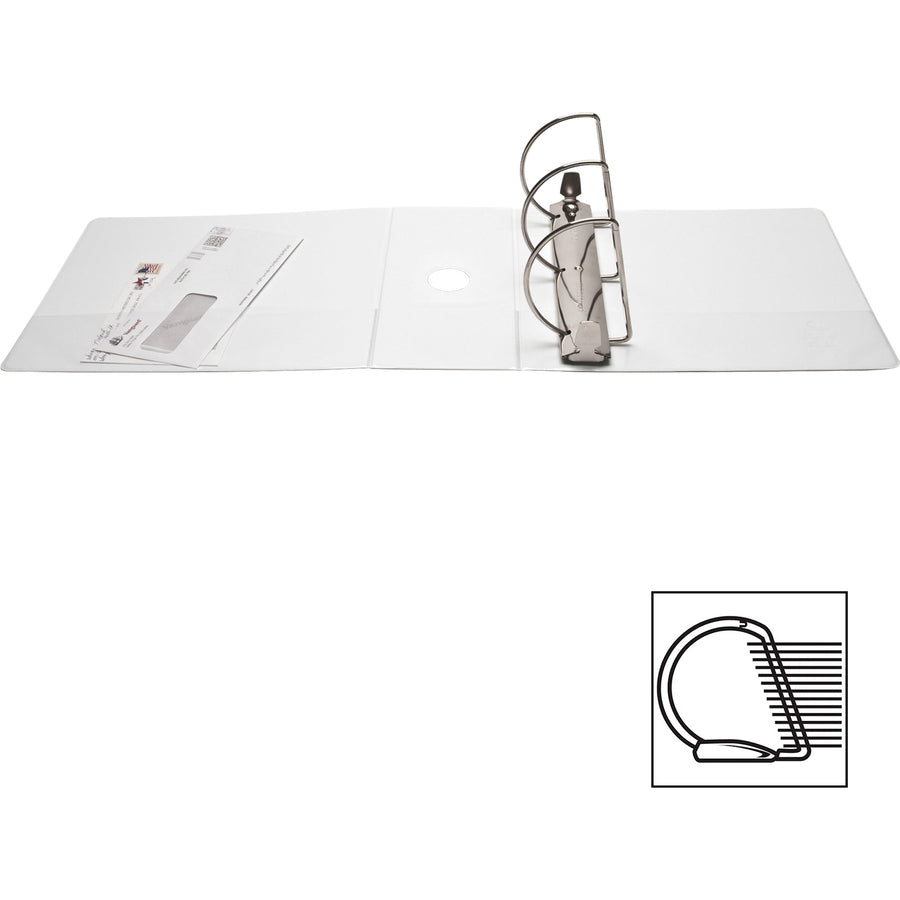 Business Source Basic D-Ring White View Binders - 28445