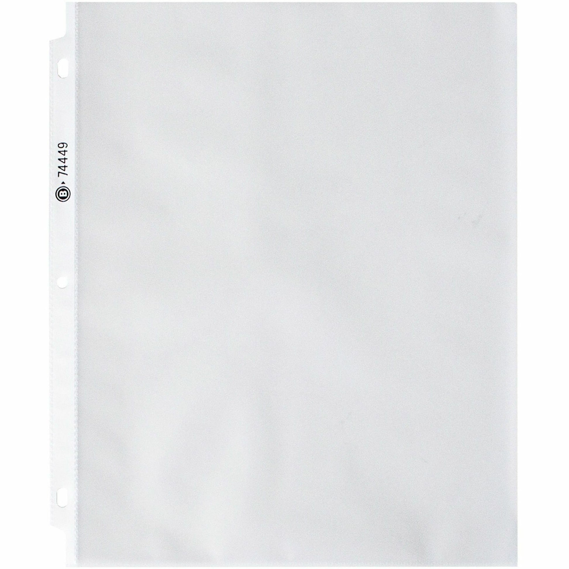 Business Source Nonglare Top-loading Sheet Protectors