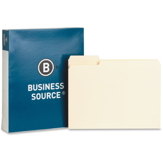 Business Source 1/3 Tab Cut Letter Recycled Top Tab File Folder - 65775