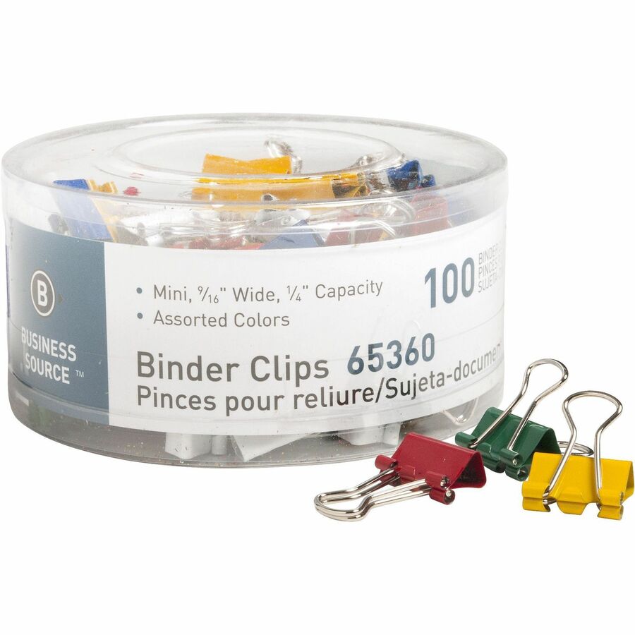 Business Source Colored Fold-back Binder Clips - 65360