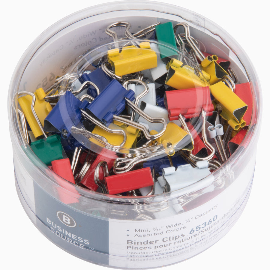 Business Source Colored Fold-back Binder Clips - 65360