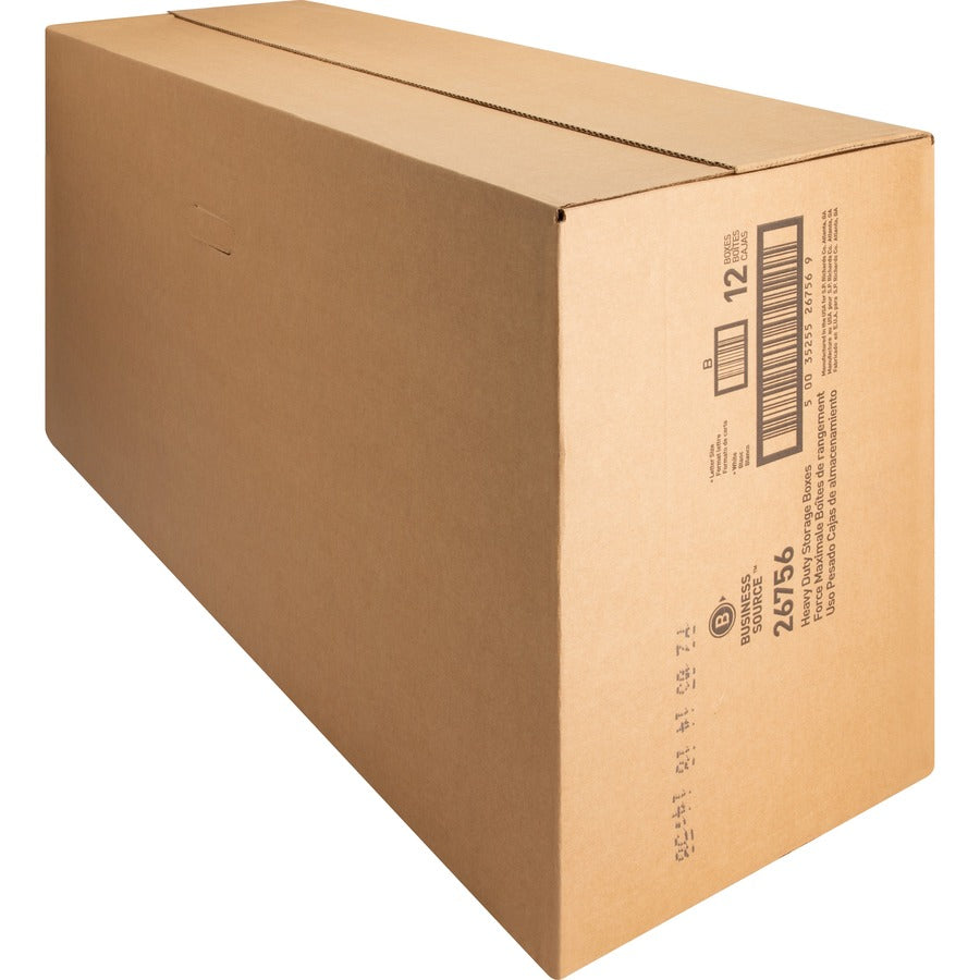 Business Source Heavy Duty Letter Size Storage Box - 26756