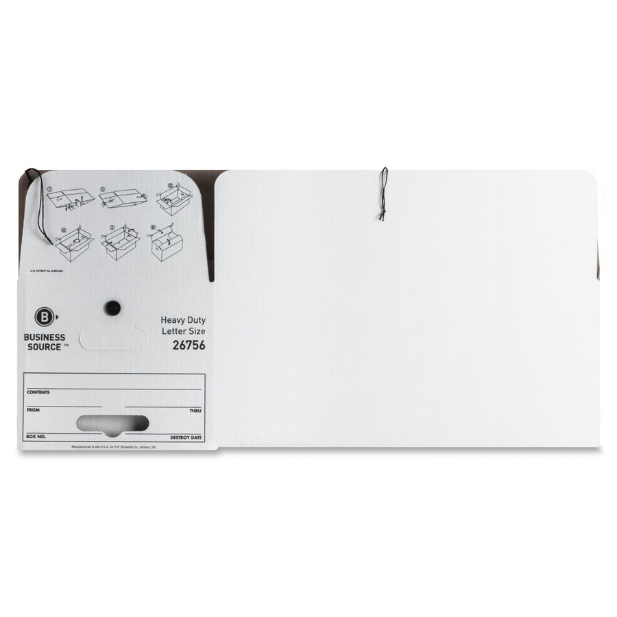 Business Source Heavy Duty Letter Size Storage Box - 26756