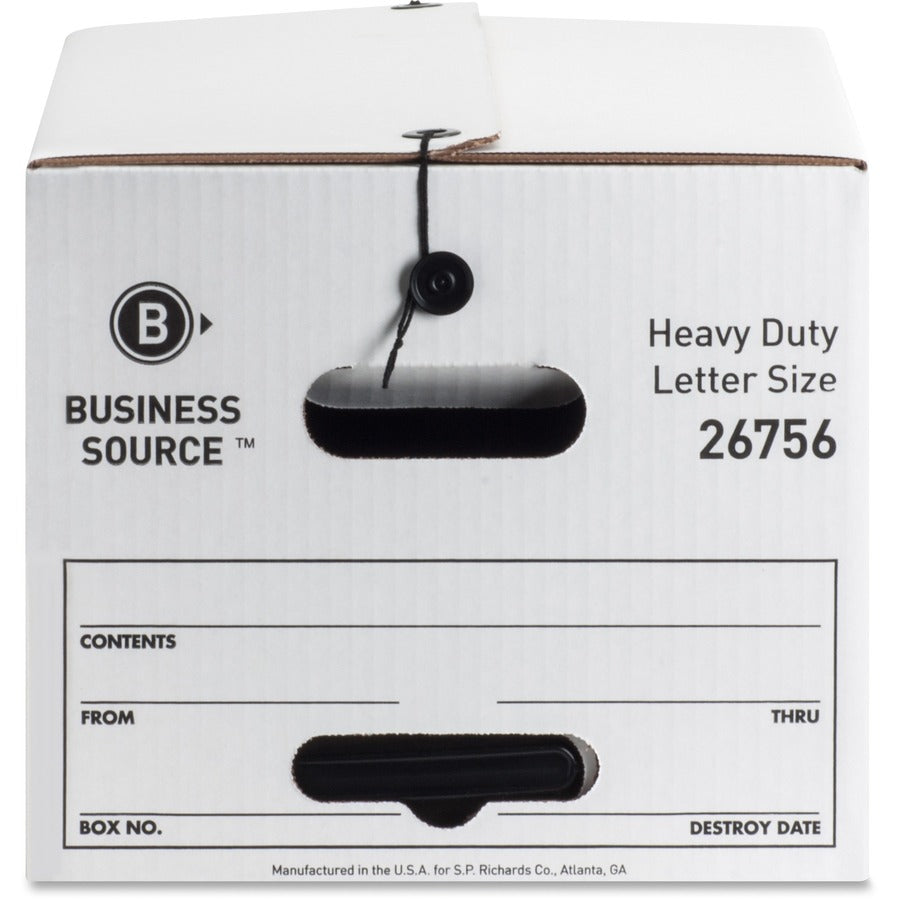 Business Source Heavy Duty Letter Size Storage Box - 26756