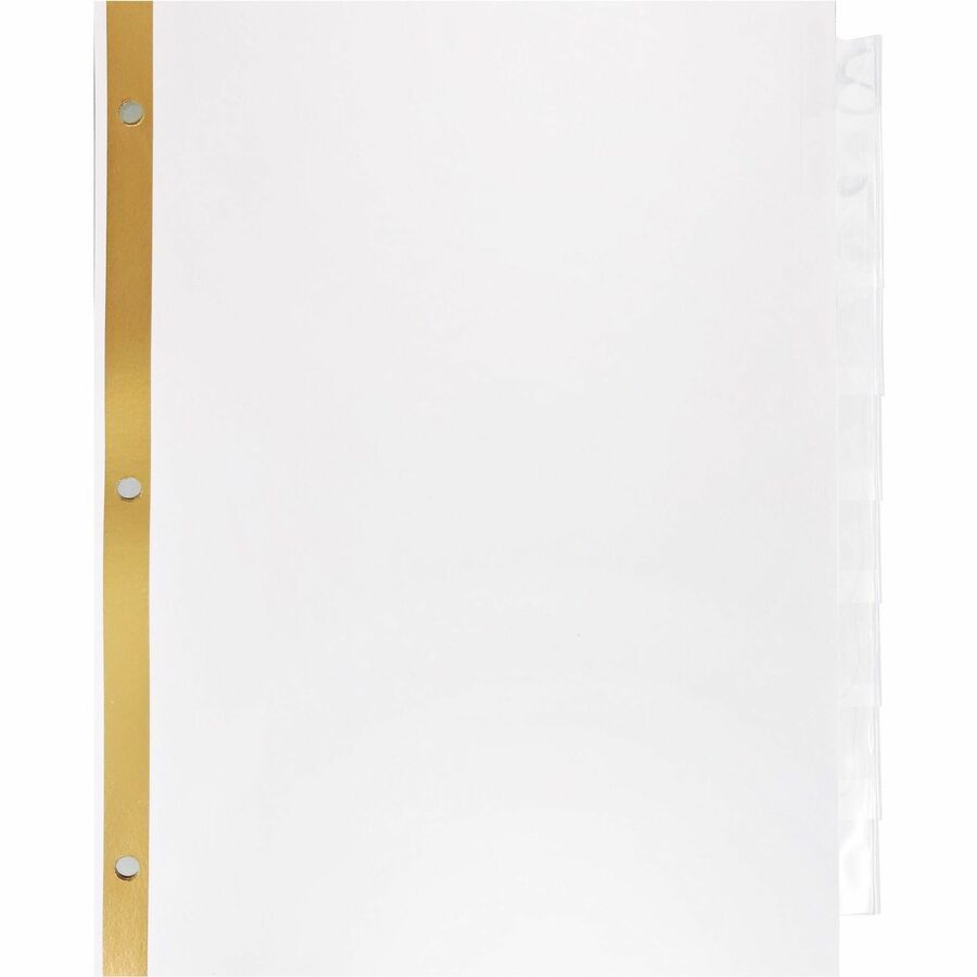 Business Source Tear-resistant Clear Tab Index Dividers - 16479