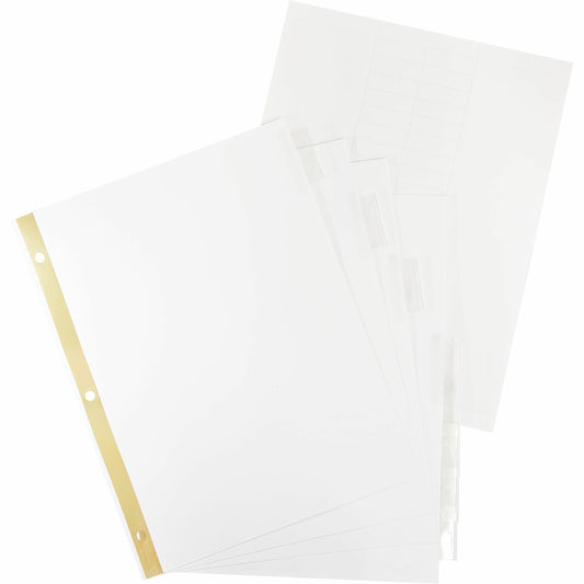 Business Source Tear-resistant Clear Tab Index Dividers