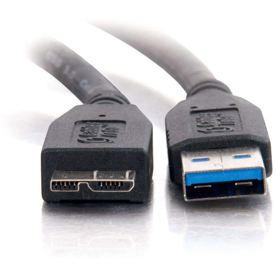C2G 3.3 USB A to USB Micro B Cable - USB to Micro B Cable - USB 3.0 - Black - M/M - 54176