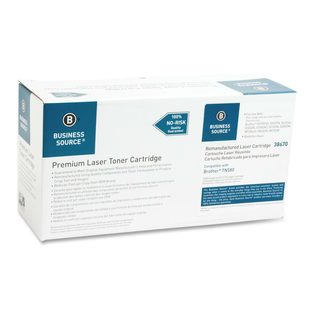 Business Source Remanufactured Toner Cartridge - Alternative for Brother (TN580)