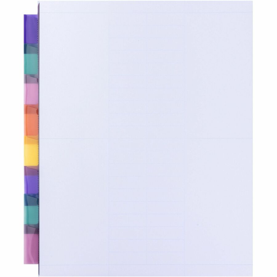 Business Source 3-Hole Poly Insert Index Dividers - 32371