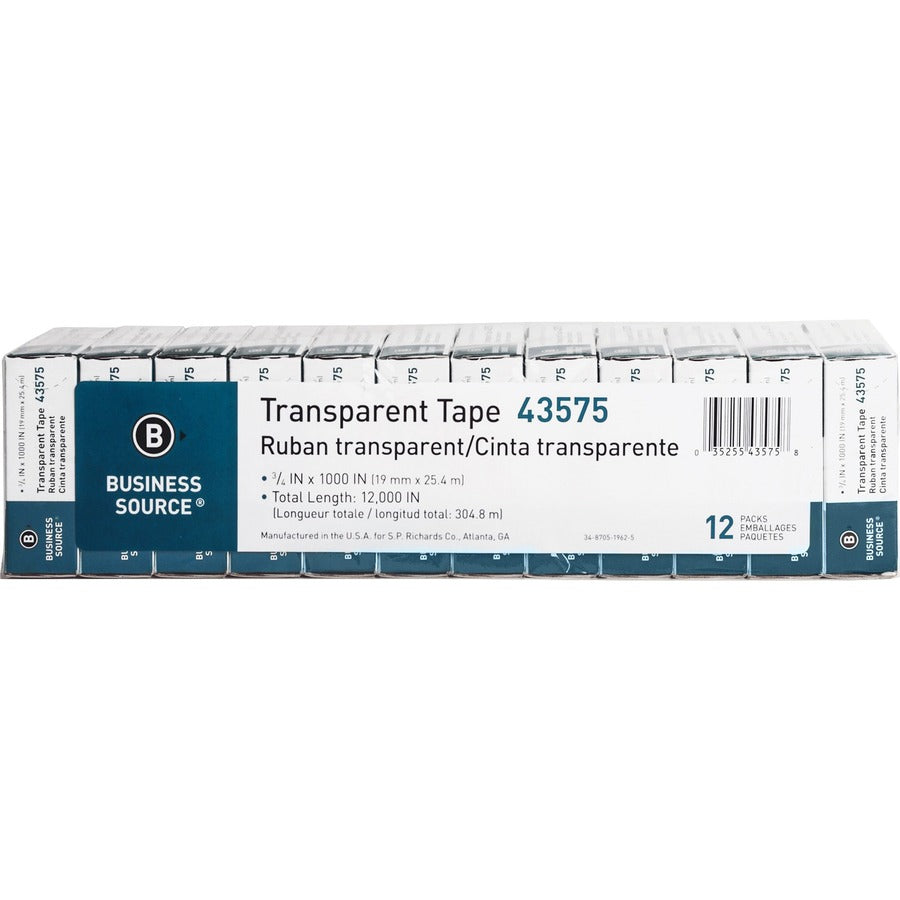 Business Source All-purpose Transparent Glossy Tape - 43575